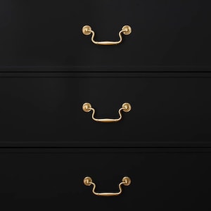 Luxury Brass Gold Cabinet Pulls, Cabinet Knobs, Drawer Pulls, Drawer Knobs, Cabinet handles, Wardrobe Pulls, Brass Pulls image 2