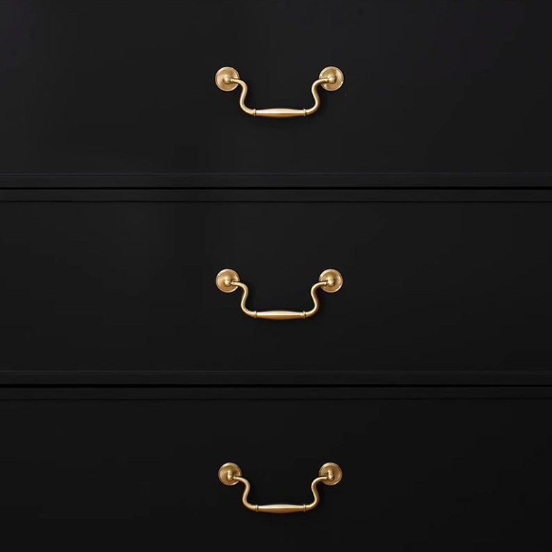 Luxury Brass Gold Cabinet Pulls, Cabinet Knobs, Drawer Pulls, Drawer Knobs, Cabinet handles, Wardrobe Pulls, Brass Pulls image 2