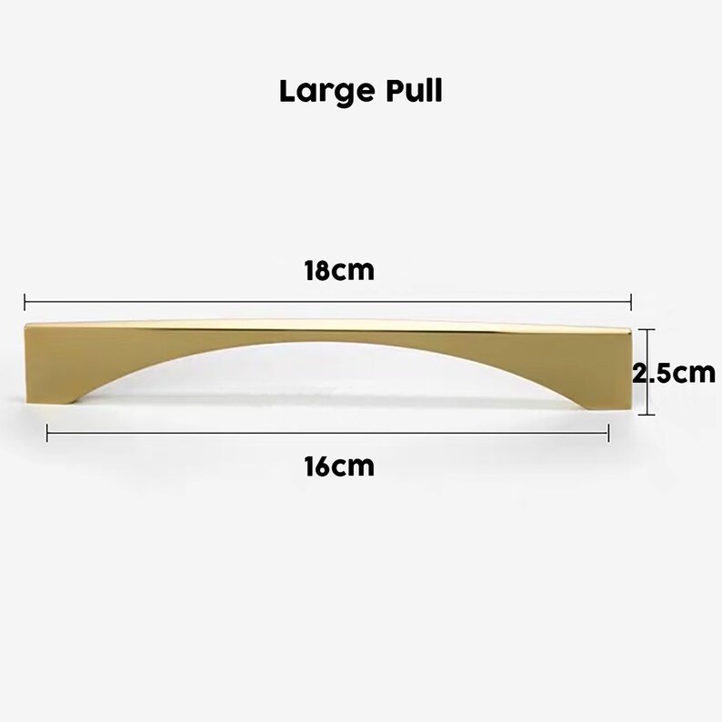 High Polished Luxury Gold Sleek Pulls Knobs Etsy