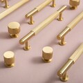 Fluted Gold Brass Cabinet Pulls: Rimmed Dresser Drawer Knobs product logo