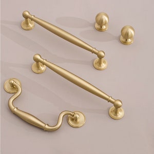 Luxury Brass Gold Cabinet Pulls, Cabinet Knobs, Drawer Pulls, Drawer Knobs, Cabinet handles, Wardrobe Pulls, Brass Pulls image 10