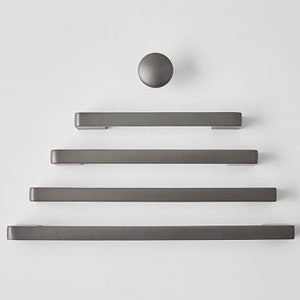 Matte Gunmetal Grey Drawer Knobs and Drawer Pulls, Cabinet Knobs and Pulls, Round Knobs for homes, offices, cafes, restaurants etc. zdjęcie 1