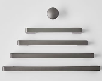 Matte Gunmetal Grey Drawer Knobs and Drawer Pulls, Cabinet Knobs and Pulls, Round Knobs for homes, offices, cafes, restaurants etc.