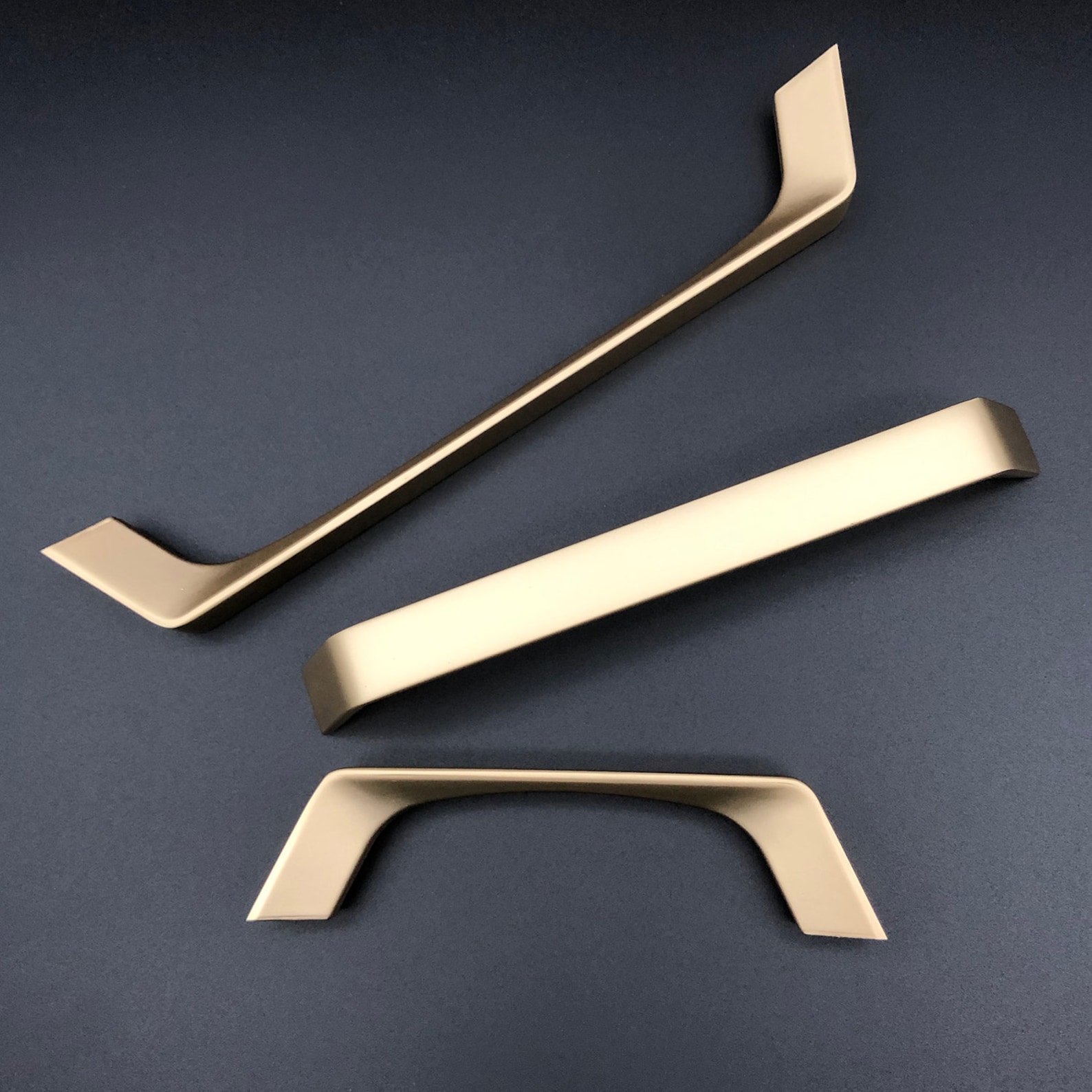 Matte Champagne Gold Pulls Knobs Drawer Etsy