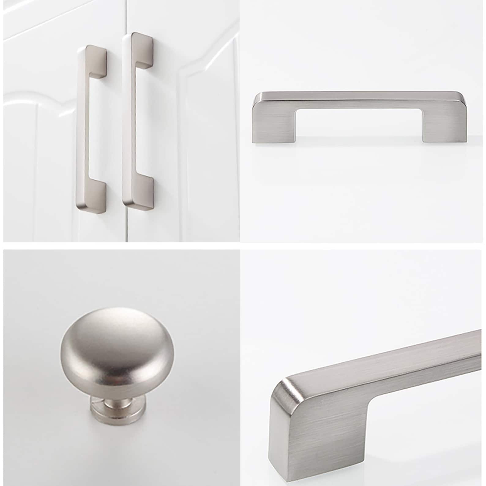 Brushed Nickel Drawer Knobs and Drawer Pulls Knobs Etsy Canada