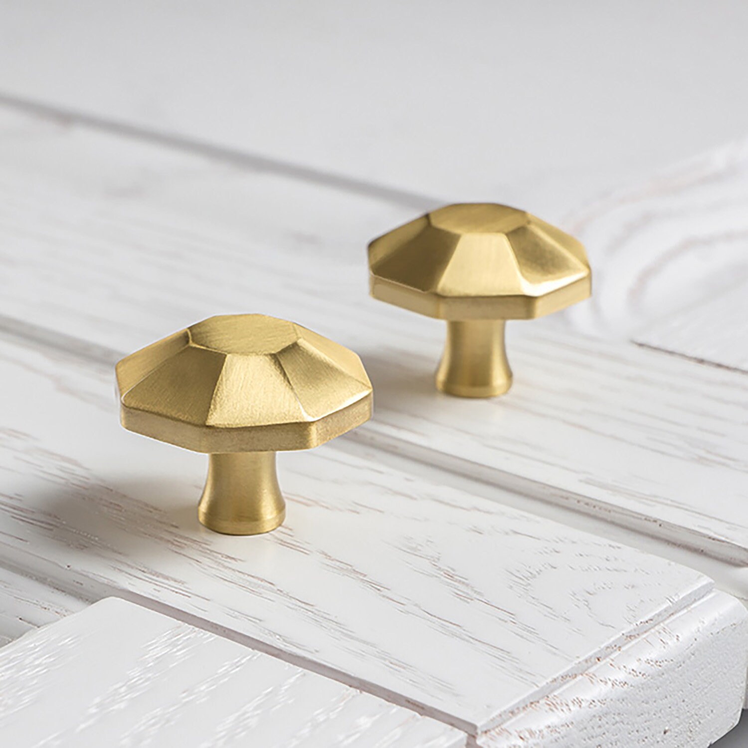 Brass Octagon Knobs Drawer Knobs for homes offices Etsy