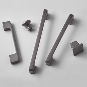 Matte Gunmetal Grey Drawer Knobs and Drawer Pulls, Cabinet Knobs and Pulls, Round Knobs for homes, offices, cafes, restaurants etc. zdjęcie 2