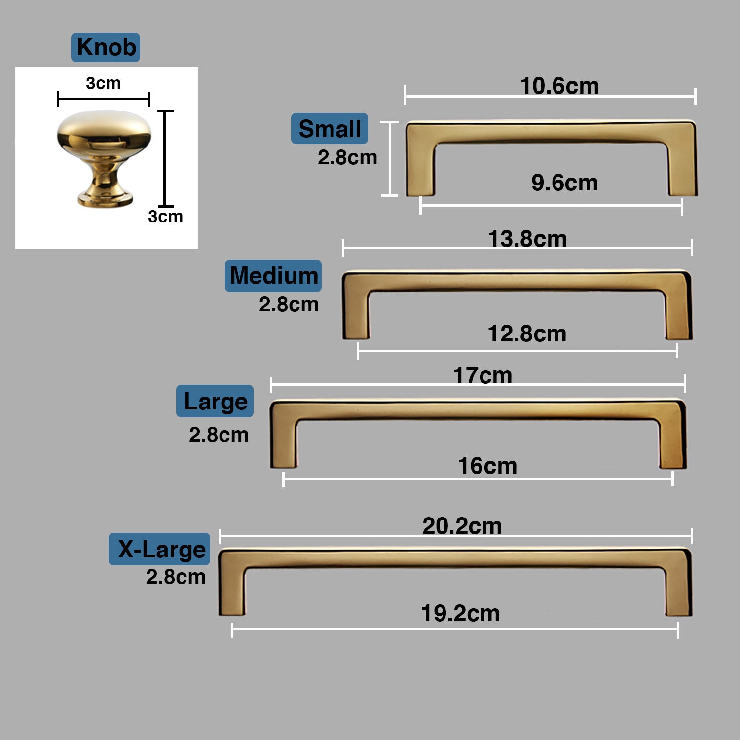 High Polished Luxury Gold Pulls Knobs Drawer Etsy