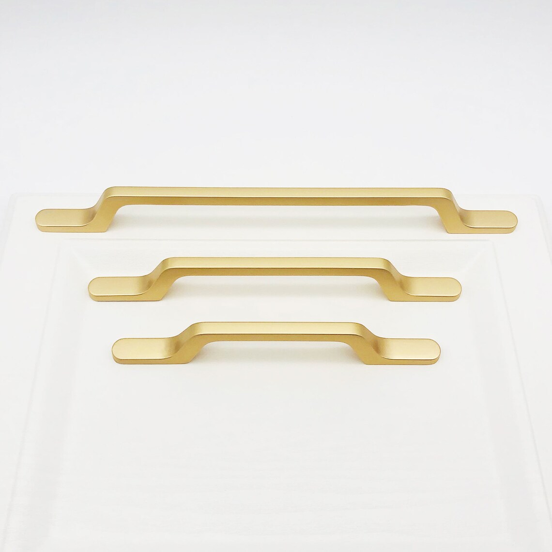 Matte Champagne Gold Pulls Knobs Drawer Etsy