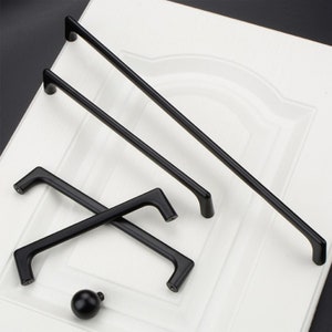 Matte Black Cabinet Pulls, Cabinet Knobs, Drawer Pulls, Drawer Knobs, Pulls, Knobs for homes, offices, cafes etc. image 2