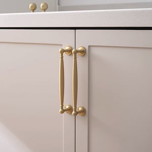 Luxury Brass Gold Cabinet Pulls, Cabinet Knobs, Drawer Pulls, Drawer Knobs, Cabinet handles, Wardrobe Pulls, Brass Pulls image 6