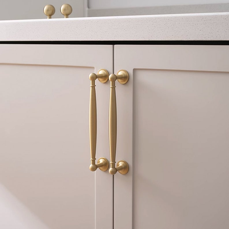 Luxury Brass Gold Cabinet Pulls, Cabinet Knobs, Drawer Pulls, Drawer Knobs, Cabinet handles, Wardrobe Pulls, Brass Pulls image 6