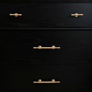 Gold Brass Cabinet Pulls Rimmed, Cabinet Knobs, Dresser Pulls and Knobs, Drawer Pulls, Drawer Knobs, Wardrobe Pulls, Wardrobe Knobs image 8
