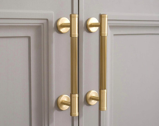 thumbnail image 2 of Hardwarefinds Antique Brass Victorian Bin Pull Handles – 4 9/16" Wide, Pair, #A6 2 of 4