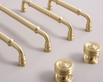 Luxe goudmessing kastgreep - moderne ladehandgreep - keuze uit maat