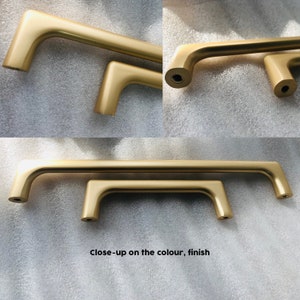 Matte Champagne Gold Cabinet Pulls, Drawer pulls, Cabinet Handles, Drawer Knobs, Wardrobe Pulls, Kitchen Handles, Wardrobe Handles image 7