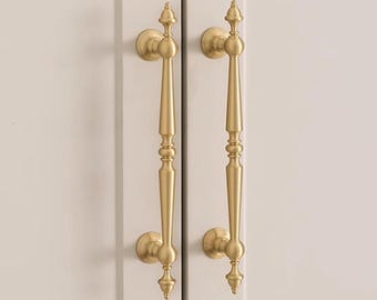 Massivem Messing Gold Schrank Griffe: verzierte Griff & Schublade Knäufe
