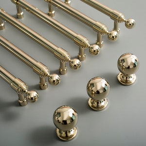 Polished Gold, Chrome & Brass Cabinet Pulls, Cabinet Knobs, Drawer Pulls, Drawer Knobs, Cabinet handles, Wardrobe Pulls, Brass Pulls image 7