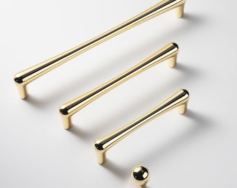 High Polished Luxury Gold Minimalist Cabinet Pulls, Cabinet Knobs, Drawer Pulls, Drawer Knobs for homes, offices, cafes, restaurants etc.