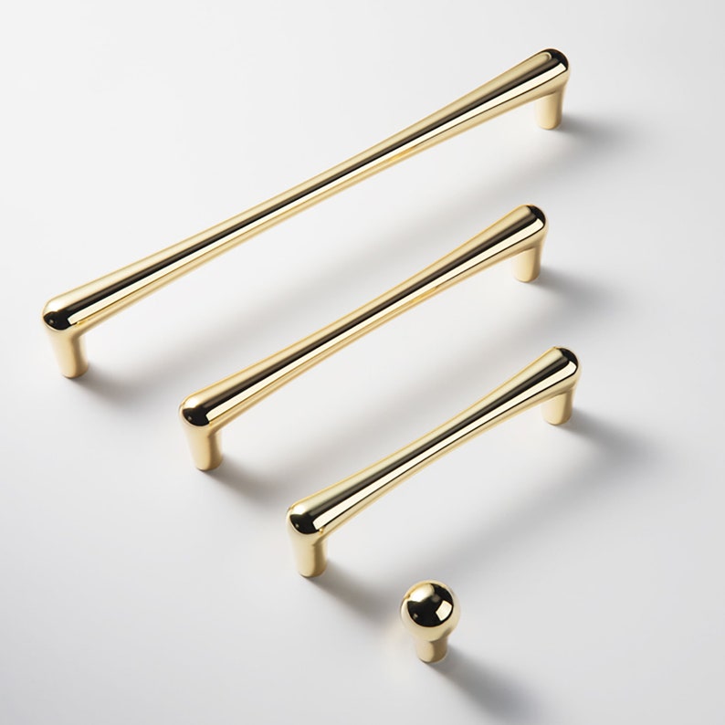 High Polished Luxury Gold Minimalist Pulls Etsy