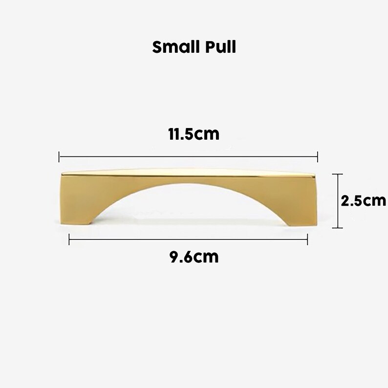 High Polished Luxury Gold Sleek Pulls Knobs Etsy