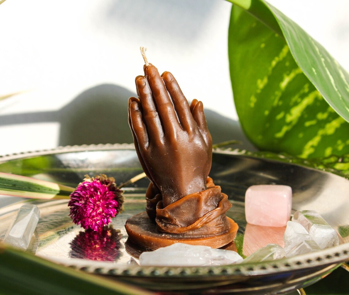 Prayer Hands Candle Etsy