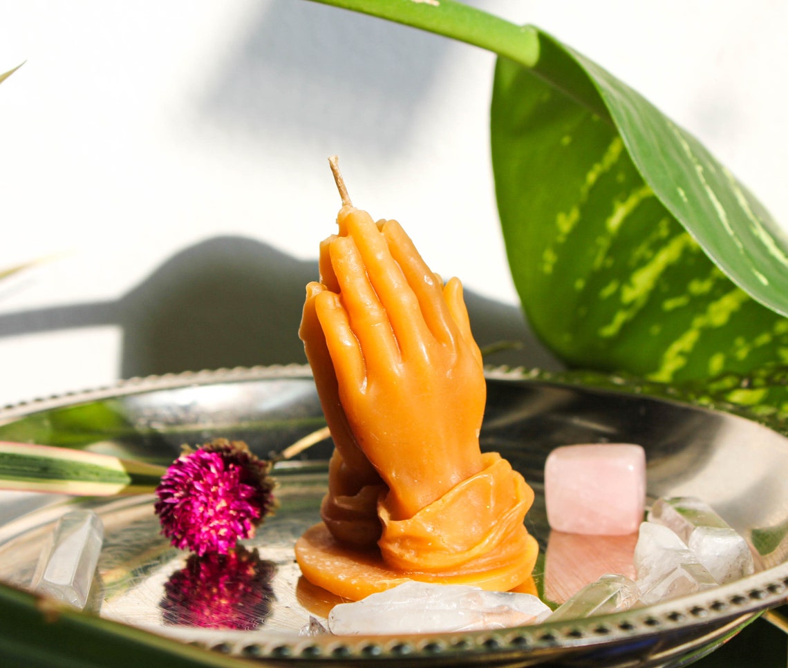 Prayer Hands Candle Etsy