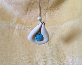 Turquoise & Deer Medicine Bag
