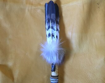 Eagle Painted Turkey Smudge Fan