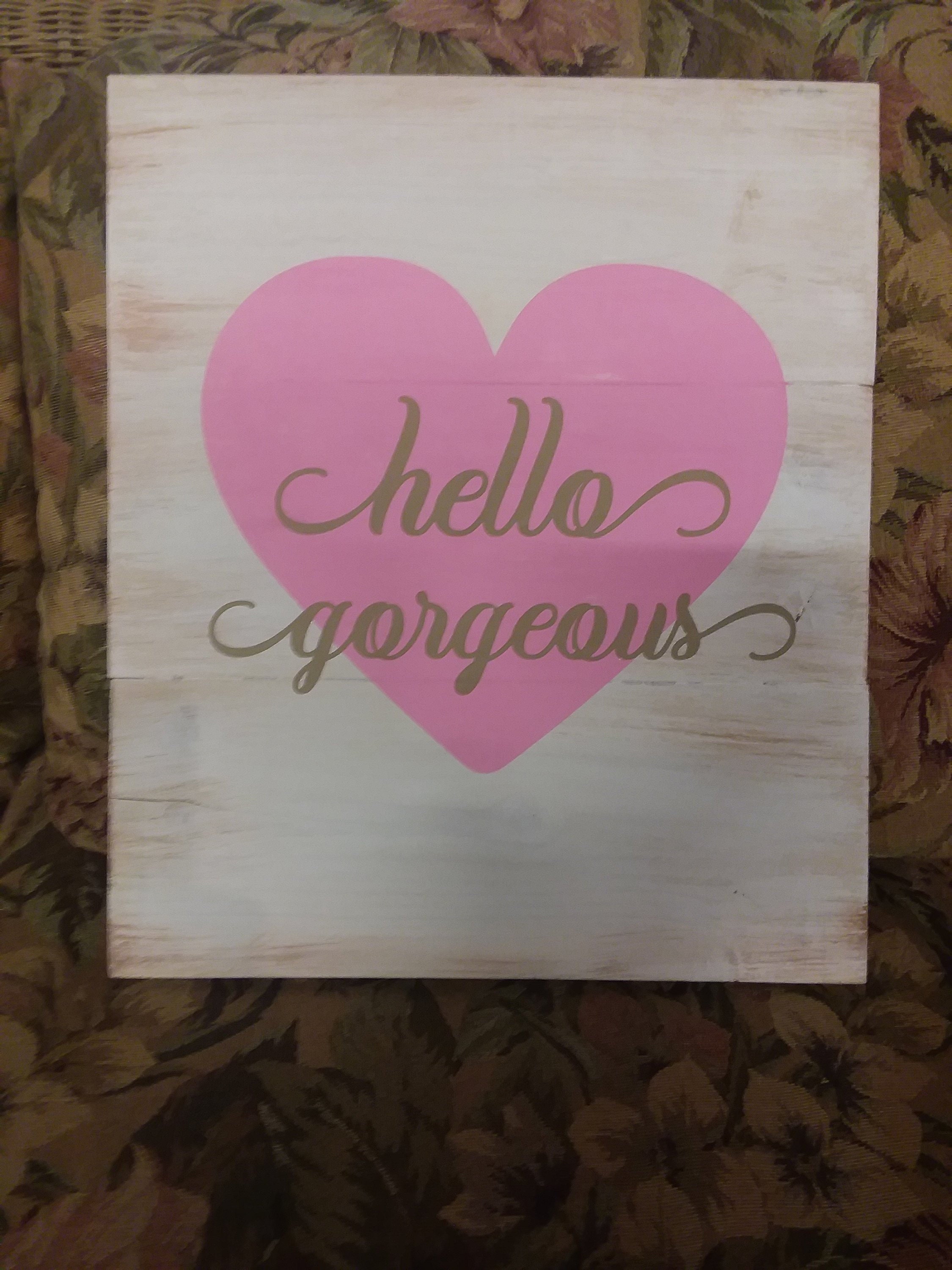 Hello Wood Sign, Hello Wall Decor, Hello
