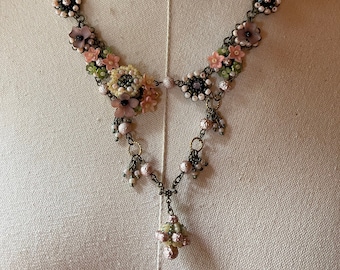 Vintage Colleen Toland &quot;Wild Cherry&quot; Vee Necklace 2004