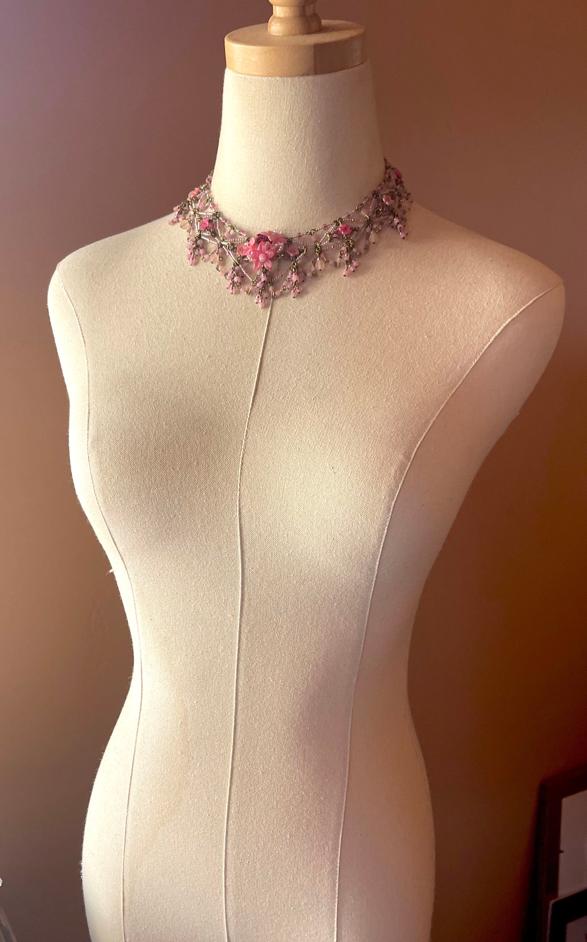 コリーン•トランド ヴィンテージビーズネックレス　ColleenToland COLLEEN TOLAND 花モチーフ ビーズネックレス