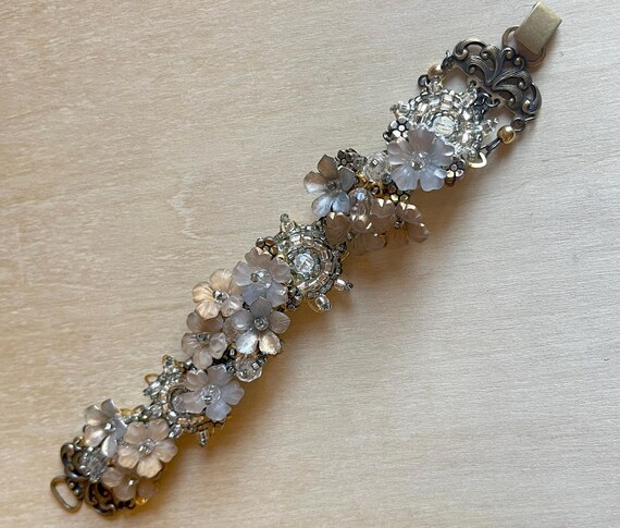 ヴィンテージ コリーン・トーランド シルバー ゴールド ハンドビーズ