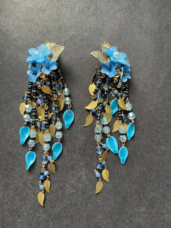 Vintage 80s, COLLEEN TOLAND Duster Clip-On Earrin… - image 2