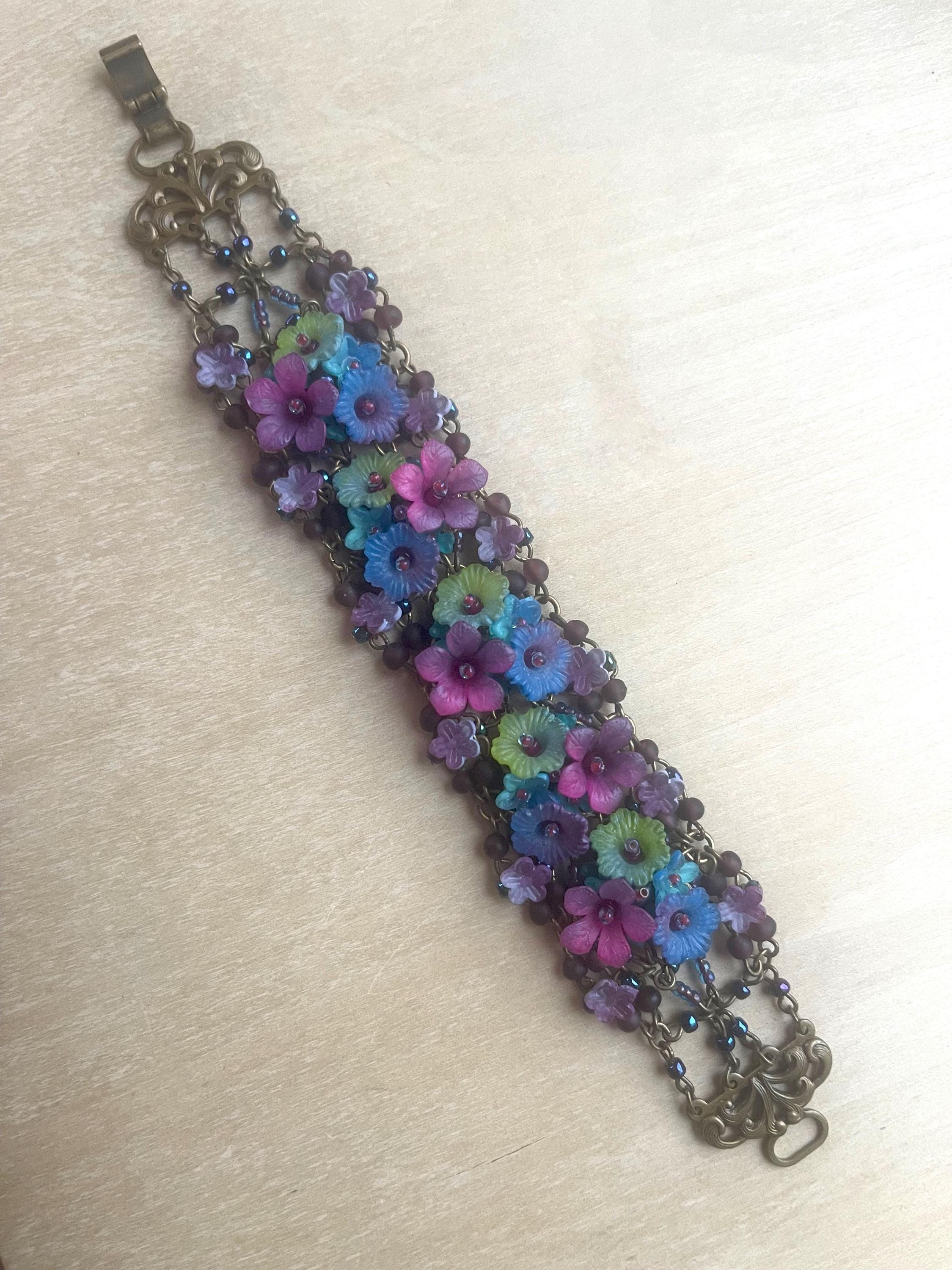 ヴィンテージ COLLEEN TOLAND サンライズ マルチカラー ブレスレット