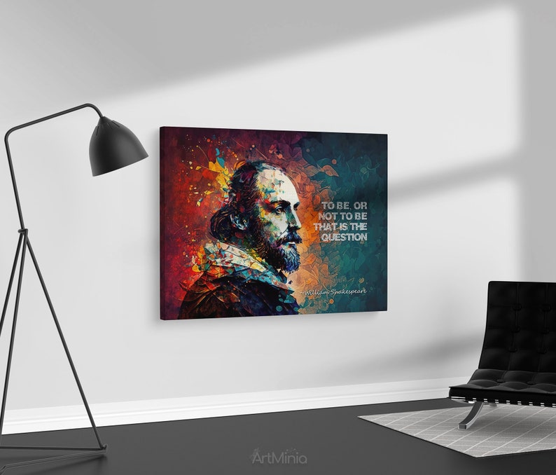 Shakespeare Hamlet Quote Abstract Canvas Print, Famous Wall Art - Etsy
