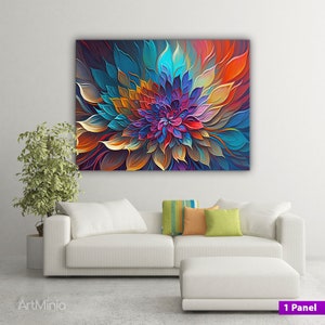 Multi Set Abstract Colorful Flower Canvas Print Wall Art - Etsy