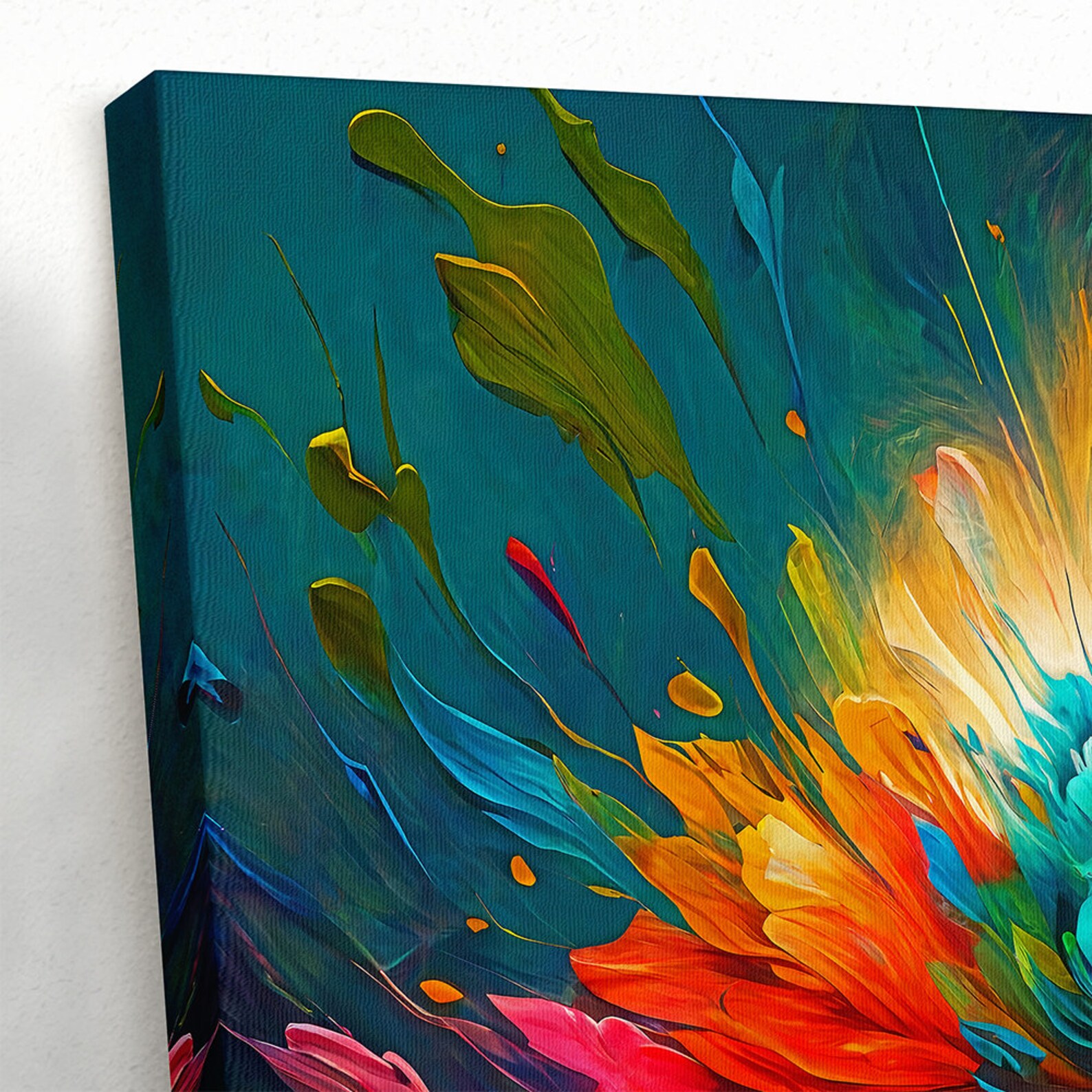 Abstract Floral Canvas Print: Colorful Flower Wall Art (multi Panel) - Etsy