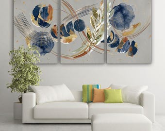 Stylish Abstract Floral Canvas Print: Contemporary Wall Art for Modern Home Decor