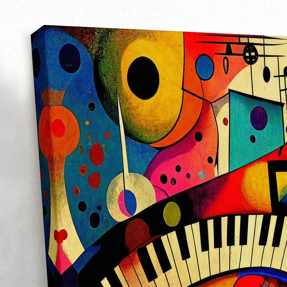 Abstract Musical Canvas Print Wall Art Style of Wassily