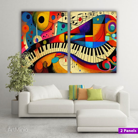 Abstract Musical Canvas Print Wall Art Style of Wassily