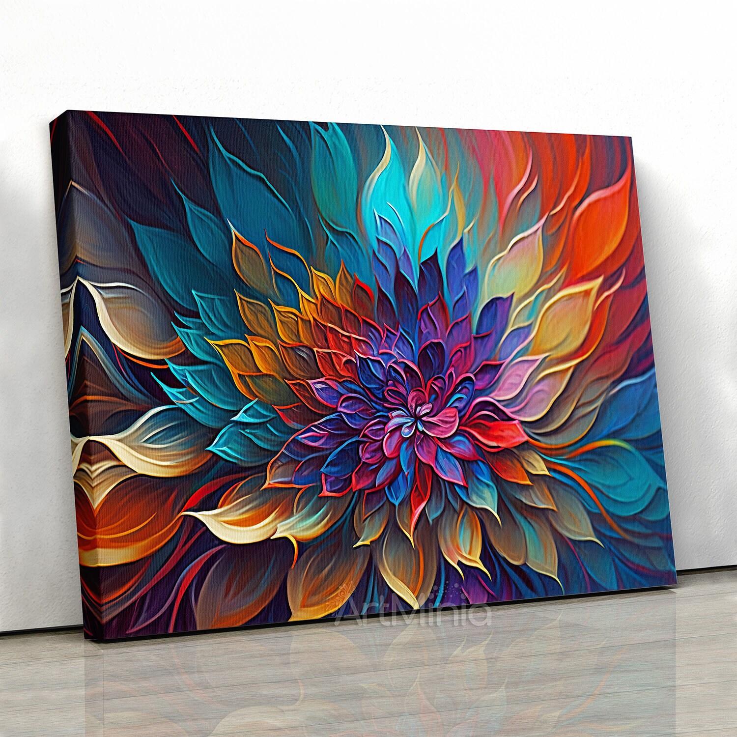 Abstract Floral Canvas Print: Colorful Flower Wall Art, Multi-panel - Etsy