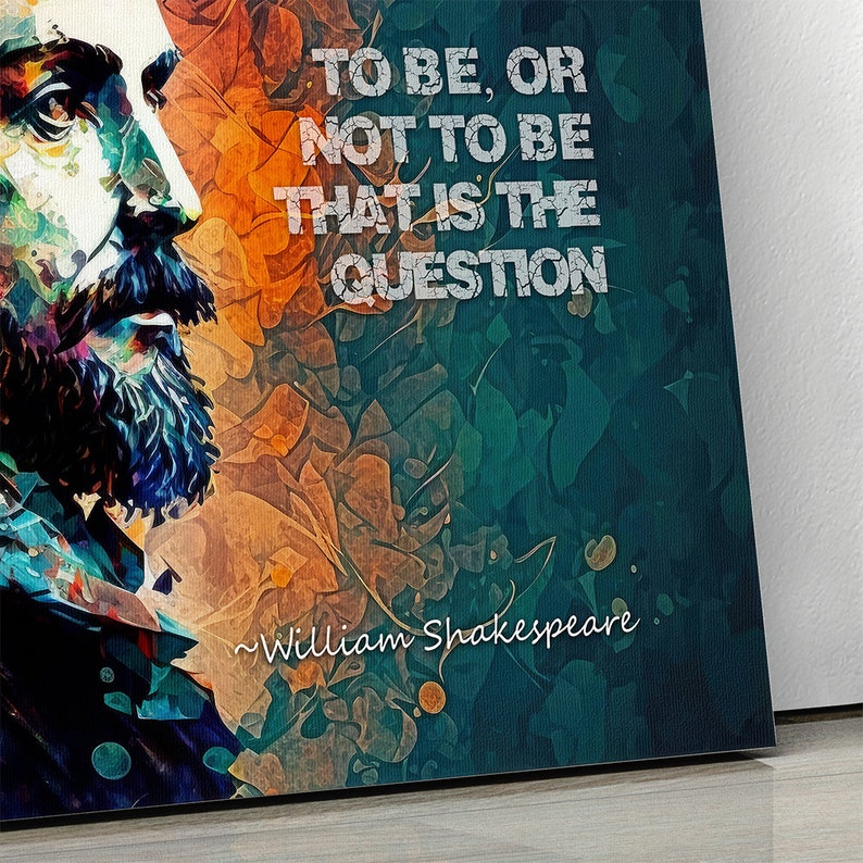 Shakespeare Hamlet Quote Abstract Canvas Print, Famous Wall Art - Etsy