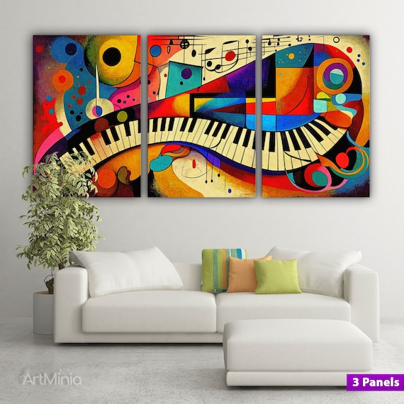 Abstract Musical Canvas Print Wall Art Style of Wassily
