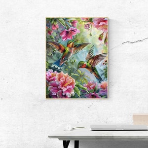 Kits de pintura de diamante Hummingbird para adultos Kits de arte de diamante 5D DIY Hummingbird Full Drill AB Diamond Dots Pinturas Gem Art Presente para a mãe