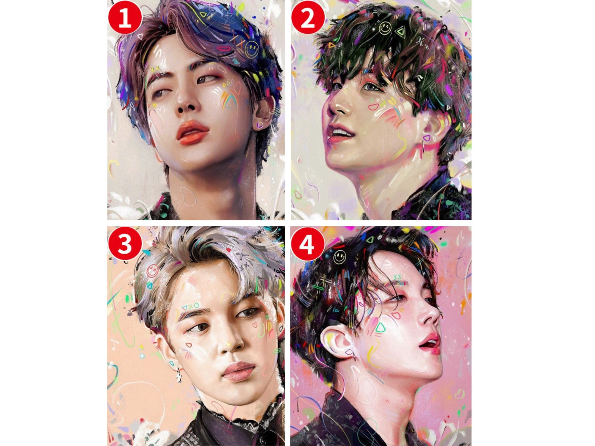 5D DIY Diamond Painting Kit - Full Round - Korea BTS Idol