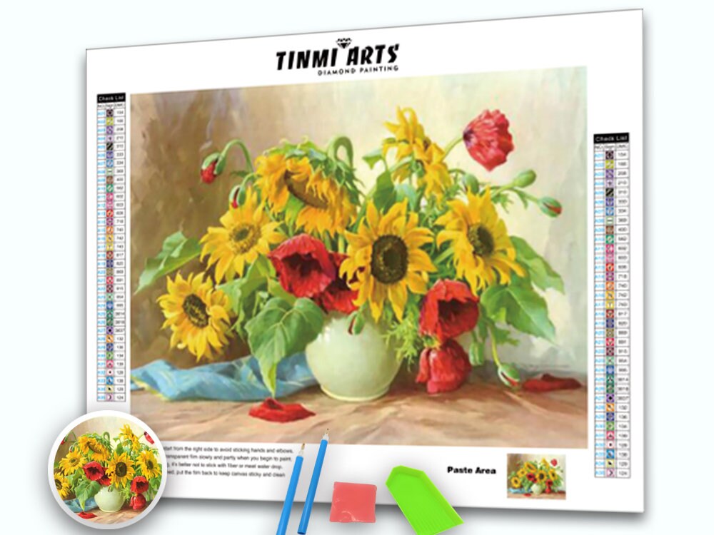 5D Diamond Painting Full Drill Embroidery Cross Stitch Kit Sunflowers Home Decor