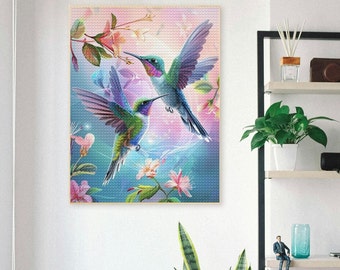 Kolibri Diamant Malerei Kits für Erwachsene DIY Vögel Diamond Art Kits Diamant Punkte 5D Farbe mit Diamanten Bilder Gem Art Kits Crafts