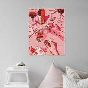 Gepersonaliseerde 5D roze moderne diamantkunst schilderij kits, abstracte diamant schilderij, roze kunst aan de muur, huwelijksverjaardag cadeau, cadeau voor haar