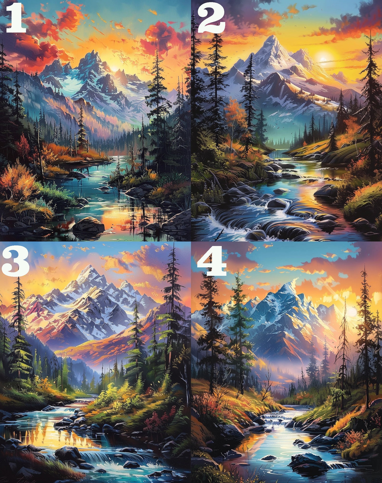 Personalised Full Drill 5D Diamond Painting Kits Colorful Landscape ...